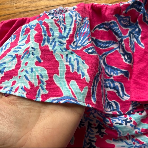 Lilly Pulitzer Pink Samba Ruffle tube top size small - Picture 8 of 8